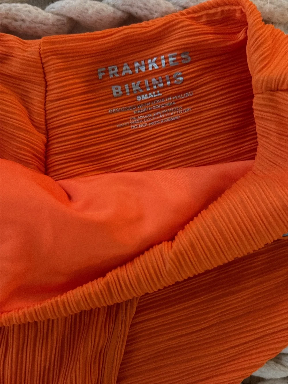 Frankies Bikinis ribbed orange